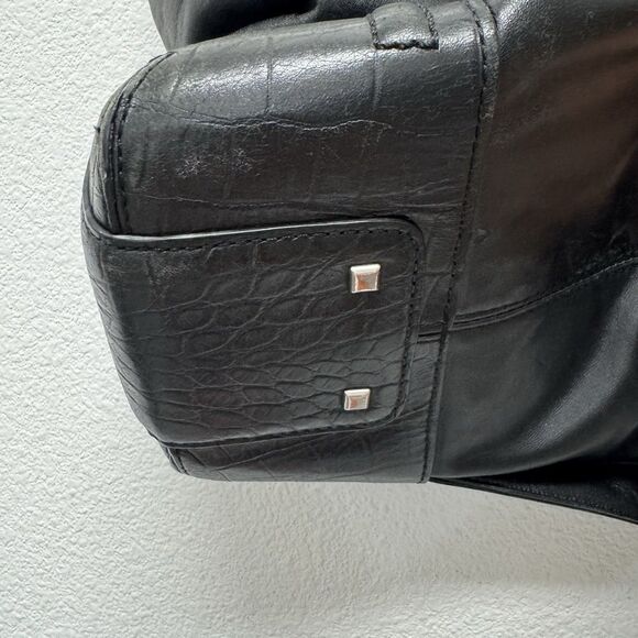 TUMI Black Leather Purse Large Work-Travel Shoulder Bag 73235DL - Picture 7 of 16